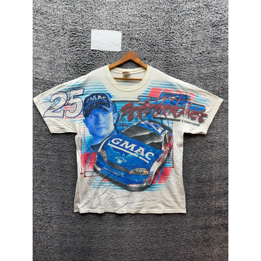 Vintage Brian Vickers #25 GMAC Chevrolet Monte Carlo Graphic T-Shirt Size XL